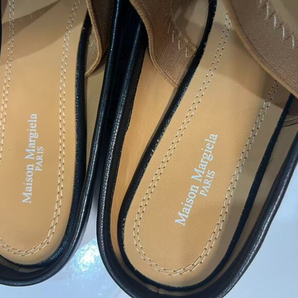 Maison Margiela Tabi Ballet Flats Black Size 39 US9 w/ Elastic Band Japan - Picture 4 of 7